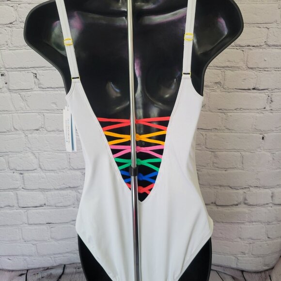 Bleu by Rod Beattie Women's Core-Lace-Down Mio One-Piece Swimsuit - Picture 6 of 8